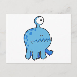 mein Haustier-Zyklop-Monster blau Postkarte