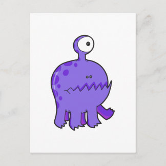 mein Haustier-Zyklop-Monster lila Postkarte