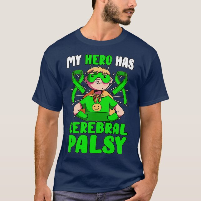 Mein Held hat Hirnpalsy Patient CP Green T-Shirt (Vorderseite)