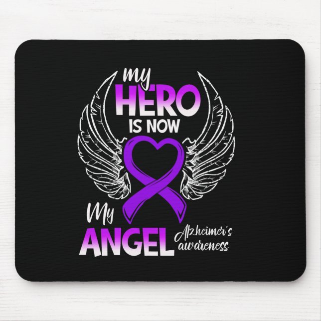 Mein Held ist jetzt mein Engel Alzheimer-Bewusstse Mousepad (Vorne)