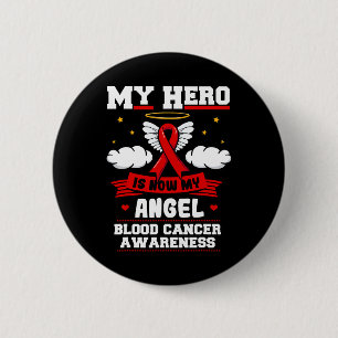 Mein Held ist jetzt mein Engel Blutkrebs Red Cloud Button