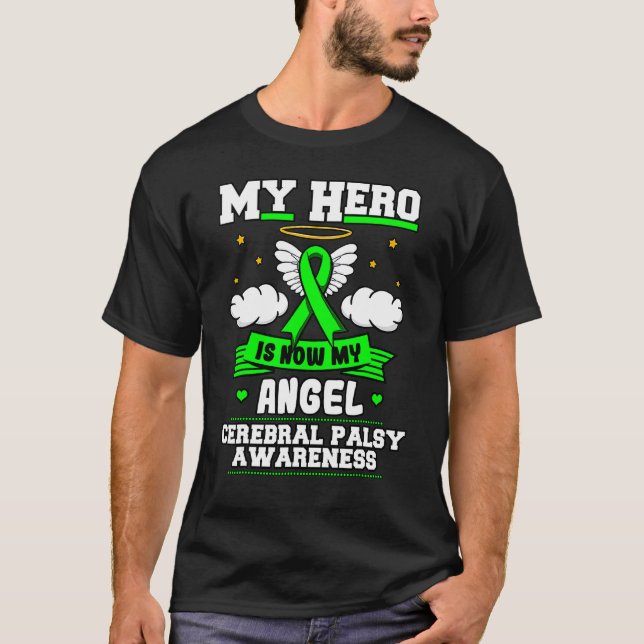 Mein Held ist jetzt mein Engel Cerebral Palsy Atax T-Shirt (Vorderseite)
