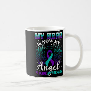 Mein Held ist jetzt mein Engel Suizid Lila Türkis  Kaffeetasse