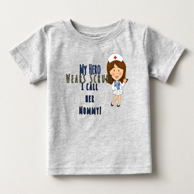 Mein Held ist Mama Baby T-shirt (Vorderseite)