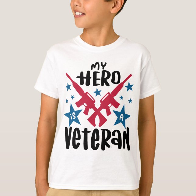 Mein Held ist Veteran T - Shirt (Vorderseite)