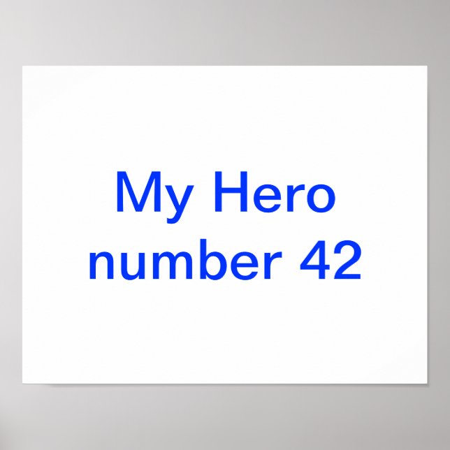 Mein Held Jackie Robinson Poster (Vorne)