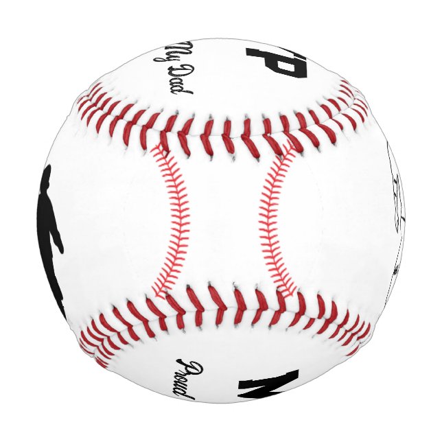 Mein Held Mein Papa Benutzerdefinierter Baseball  (Vorderseite)