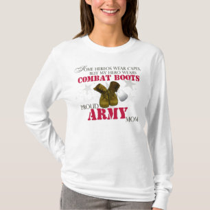 Mein Held trägt Kampf-Stiefel - Armee-Mama T-Shirt