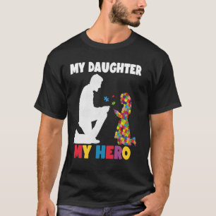Mein Held Vater Tochter Autistische Kinder Autismu T-Shirt