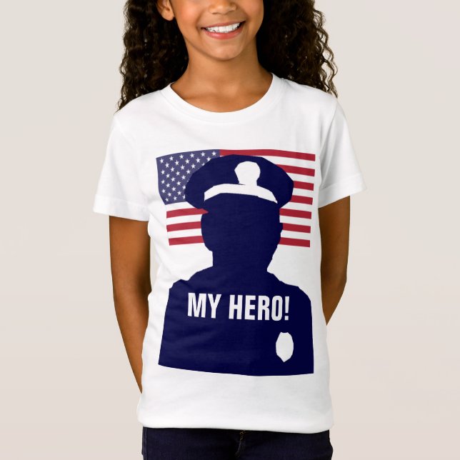 MEIN HERO POLIZIST T-Shirt (Vorderseite)
