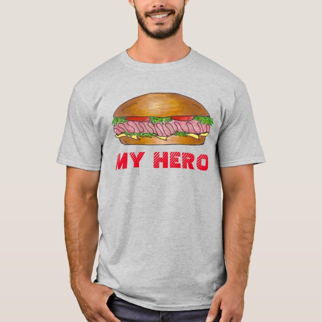 MEIN HERO U-Boot-Unterseeboot Sandwich Grinder Hoa T-Shirt (Vorderseite)
