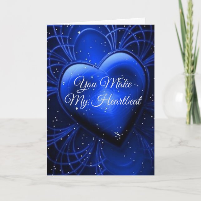 MEIN HERZ **BEATS FÜR DICH!" LIEBE CARD KARTE (Vorderseite)