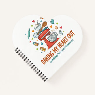 Mein Herz beim Backen verschenken und leckere Erin Notizbuch