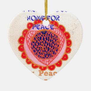 Mein Herz bekommt Zuhause für Peace.pnng Keramikornament