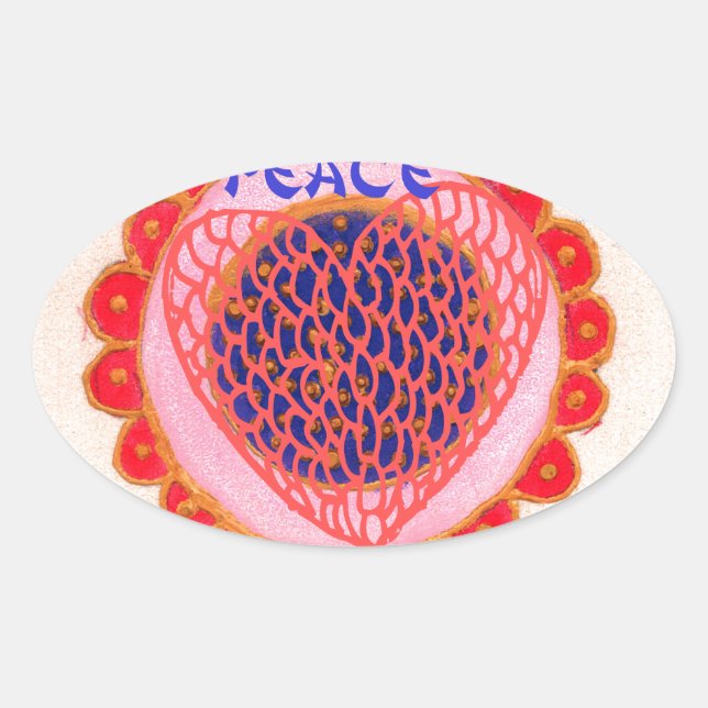 Mein Herz bekommt Zuhause für Peace.pnng Ovaler Aufkleber (Vorderseite)