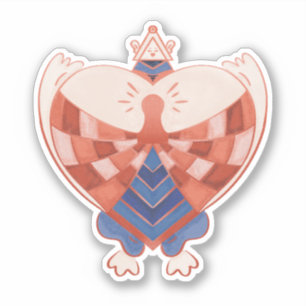 Mein Herz finden: Herzförmige Sperre Aufkleber