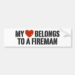 Mein Herz Fireman Autoaufkleber