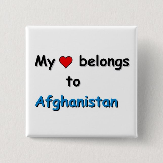 Mein Herz gehört Afghanistan Button (Vorderseite)