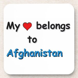 Mein Herz gehört Afghanistan Getränkeuntersetzer