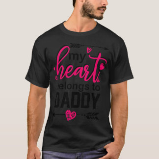 Mein Herz gehört Daddy Herz Valentinstag T-Shirt