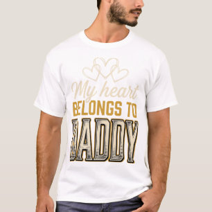Mein Herz gehört Daddy Vintage-Typografie-Shirt T-Shirt