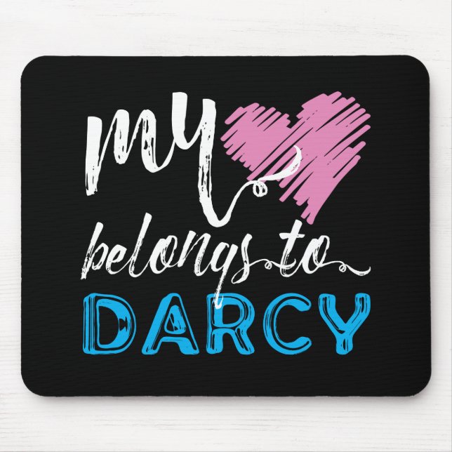 Mein [Herz] gehört Darcy - Jane Austen Mousepad (Vorne)