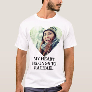 Mein Herz gehört dem Individuelle Name Herz Foto T-Shirt