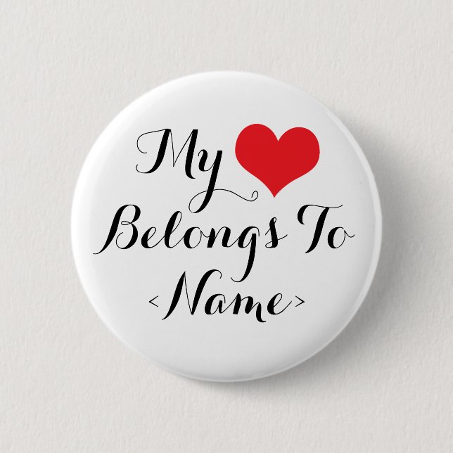 Mein Herz gehört Dir<Name> Button (Vorderseite)