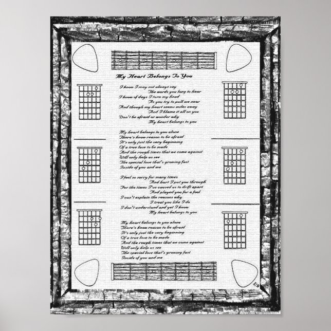 Mein Herz gehört dir Poster (Vorne)