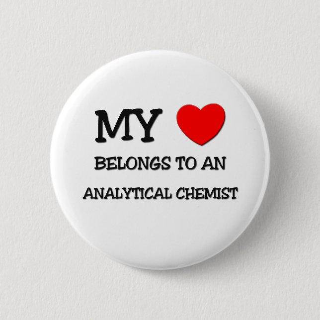 Mein Herz gehört einem ANALYTISCHEN CHEMIKER Button (Vorderseite)