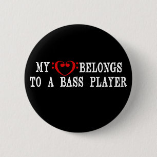 Mein Herz gehört einem Bass-Spieler Button