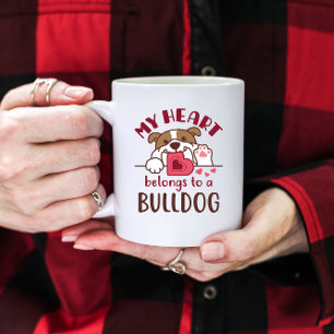 Mein Herz gehört einem Bulldog Kaffeetasse