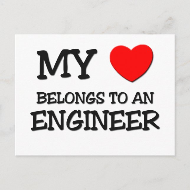 Mein Herz gehört einem ENGINEER Postkarte (Vorderseite)