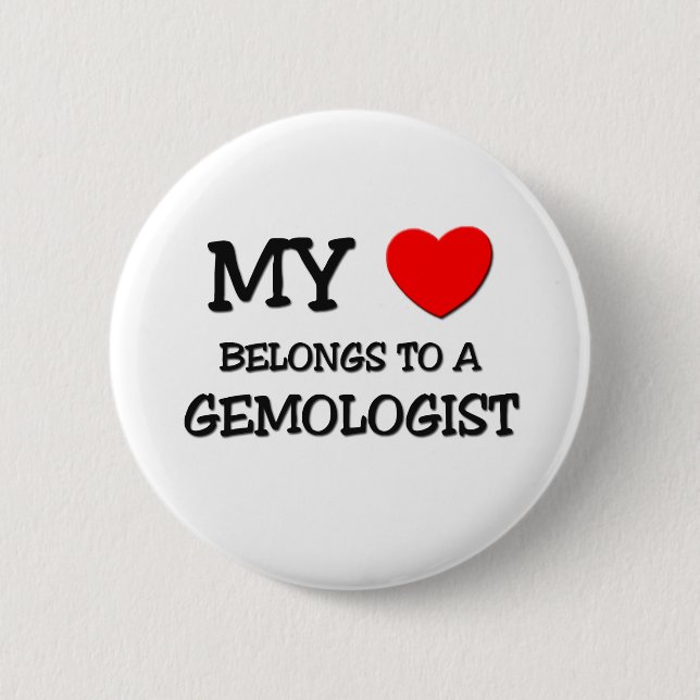 Mein Herz gehört einem GEMOLOGIST Button (Vorderseite)