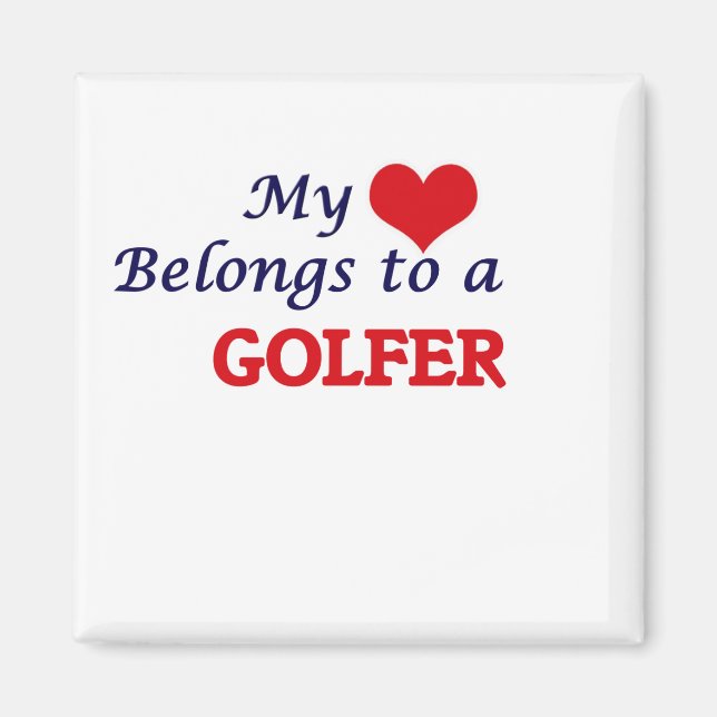 Mein Herz gehört einem Golfer Magnet (Vorne)