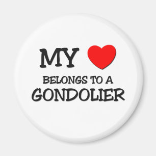 Mein Herz gehört einem GONDOLIEREN Magnet