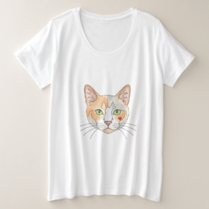 Mein Herz gehört einem Haustier" Elegant und bunt Große Größe T-Shirt