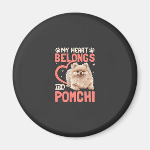 Mein Herz gehört einem Pomchi Magnet
