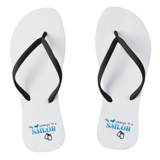 Mein Herz gehört einem Seeleute Flip Flops (Fußbett)