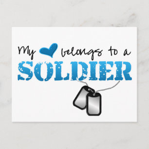 Mein Herz gehört einem Soldaten Postkarte