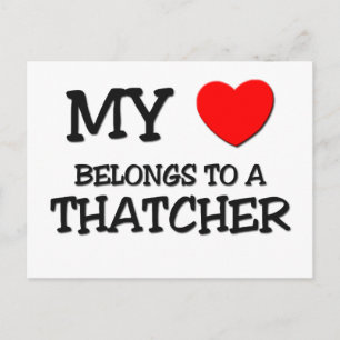 Mein Herz gehört einem THATCHER Postkarte