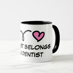 Mein Herz gehört einem Zahnarzt romantischer Kaffe Tasse