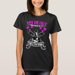 Mein Herz gehört einer Mechanik-Ehefrau, Freundin  T-Shirt