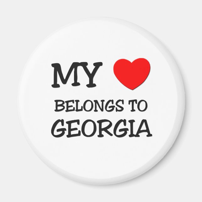 Mein Herz gehört GEORGIA Magnet (Vorne)