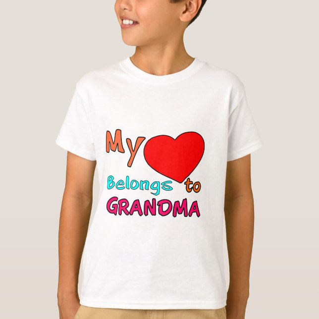 MEIN HERZ GEHÖRT GRANDMA.png T-Shirt (Vorderseite)