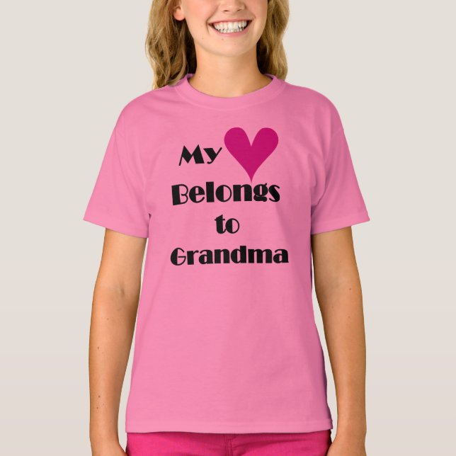 Mein Herz gehört Großmutter T-Shirt (Vorderseite)