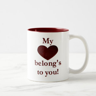 Mein Herz gehört Ihnen Zweifarbige Tasse