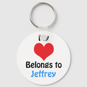 Mein Herz gehört Jeffrey an Schlüsselanhänger