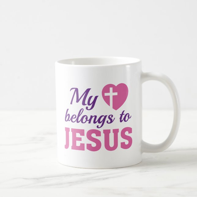 Mein Herz gehört Jesus Kaffeetasse (Rechts)