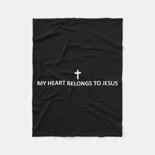 Mein Herz gehört Jesus subtiler minimaler Christ Fleecedecke